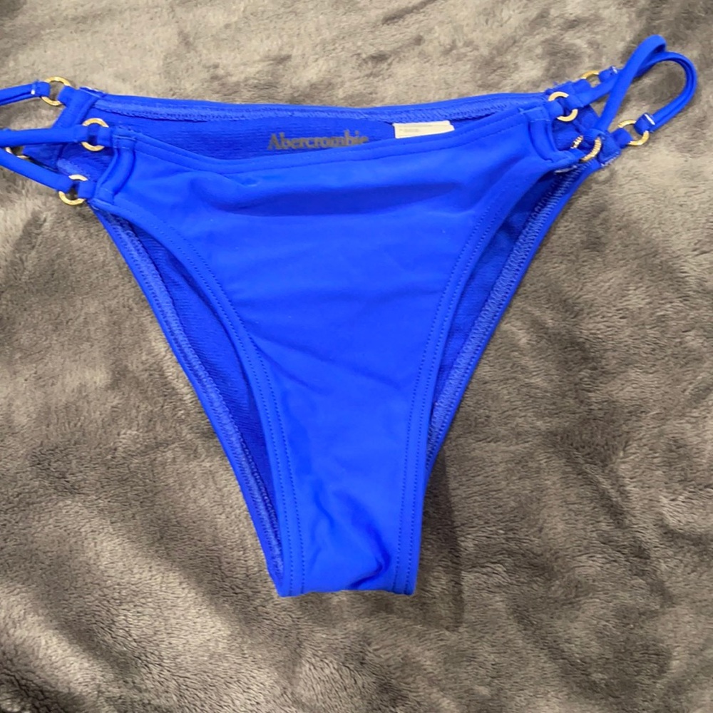Bright blue bikini bottom